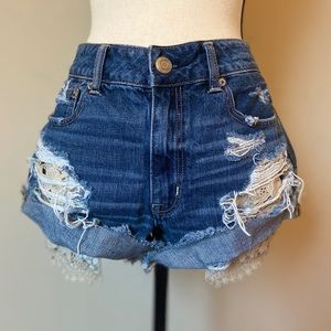 American eagle high rise festival shorts